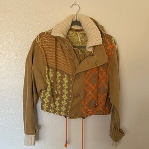 Free People Cropped Tan Jacket